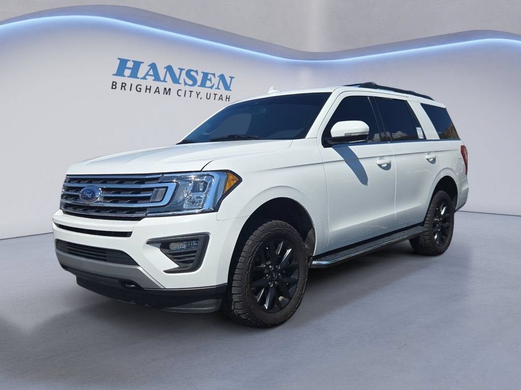 2021 Ford Expedition XLT in White — front three-quarter view