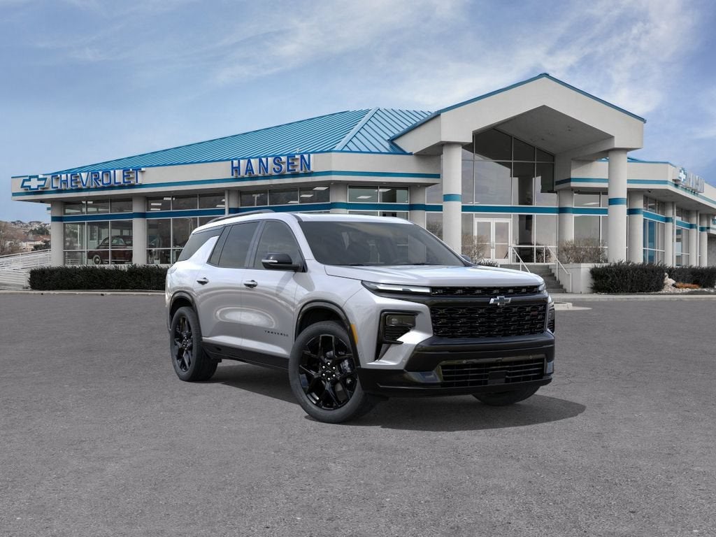 2026 Chevrolet Traverse RS in Sterling Gray Metallic — front three-quarter view