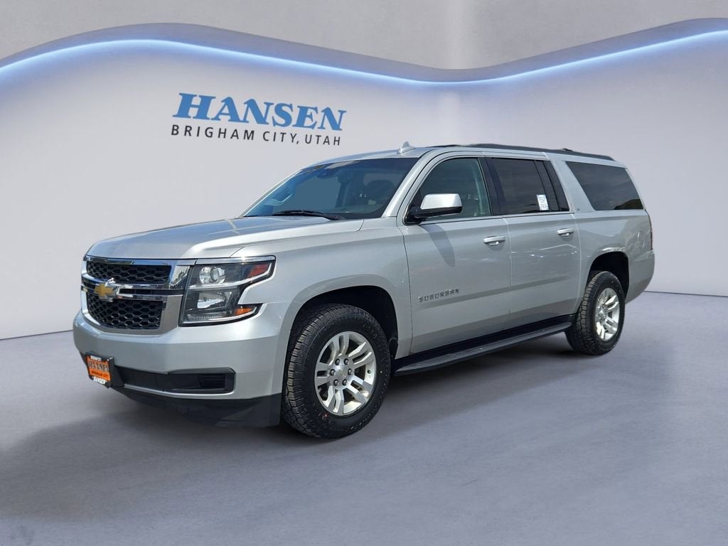 2019 Chevrolet Suburban LT in Silver Ice Metallic — front three-quarter view