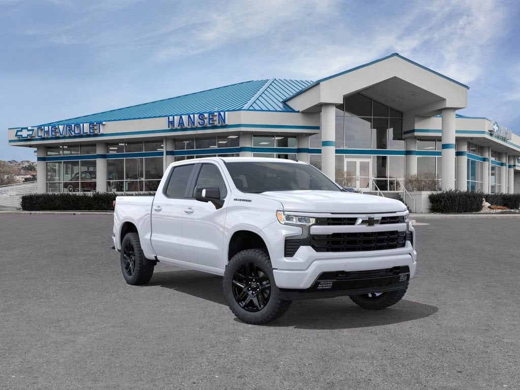 2026 Chevrolet Silverado 1500 RST in Summit White — front three-quarter view