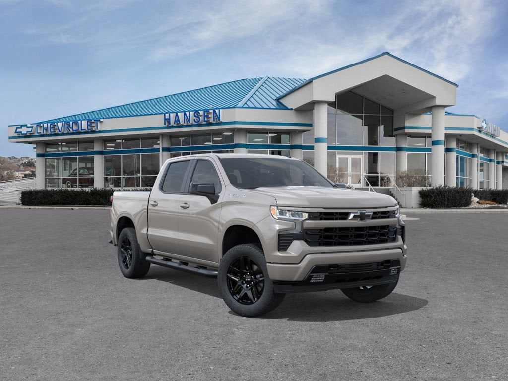 2026 Chevrolet Silverado 1500 RST in White Sands — front three-quarter view