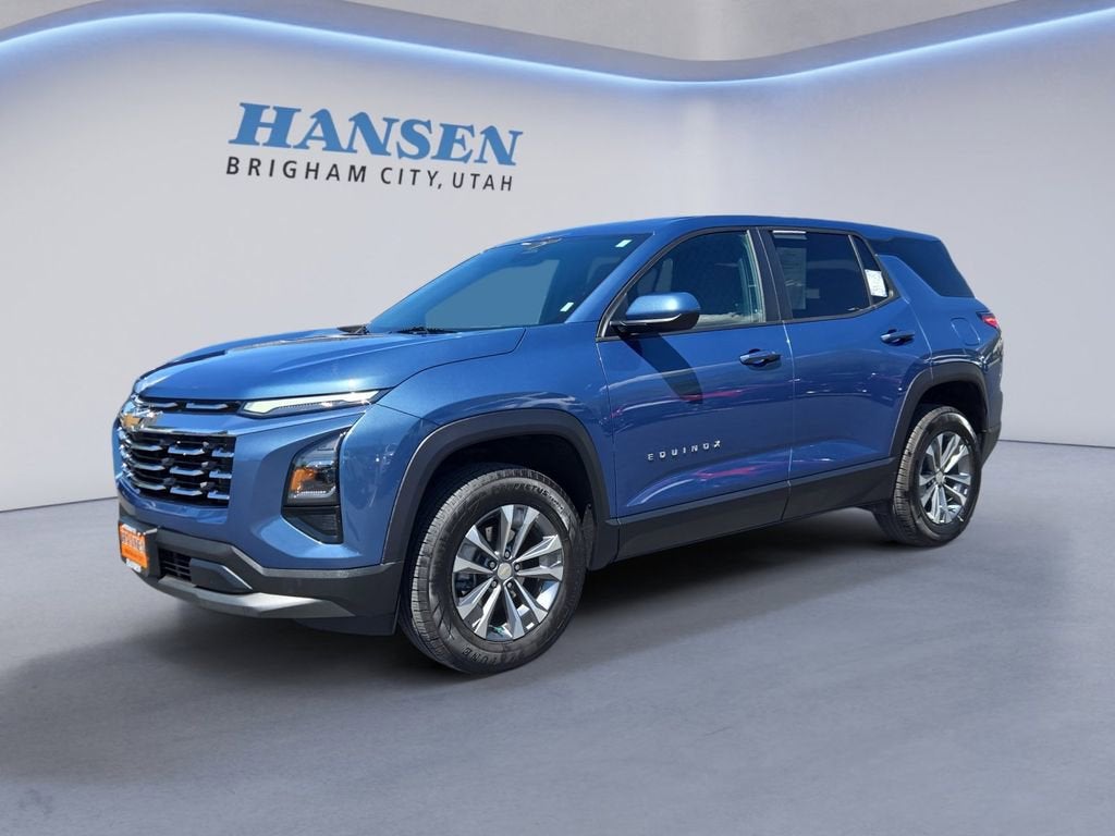 2026 Chevrolet Equinox LT in Lakeshore Blue Metallic — front three-quarter view
