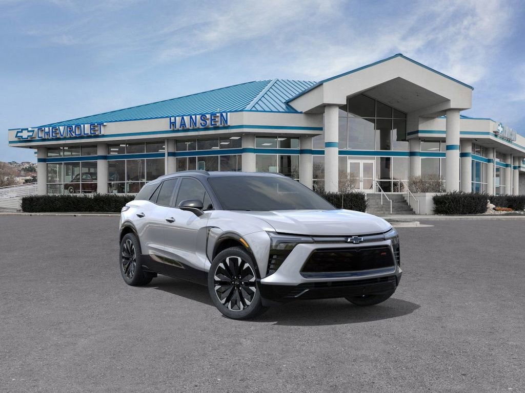2026 Chevrolet Blazer EV RS in Sterling Gray Metallic — front three-quarter view