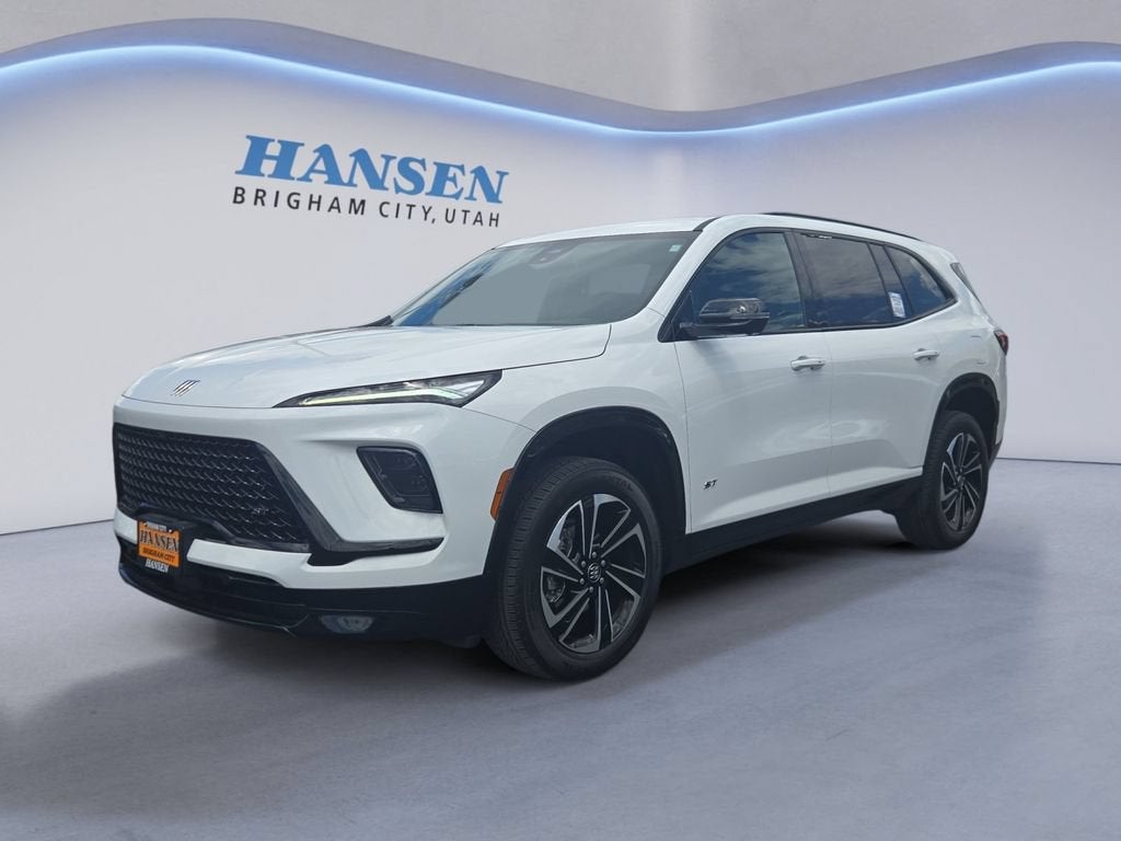 2025 Buick Enclave Sport Touring in Summit White — front three-quarter view