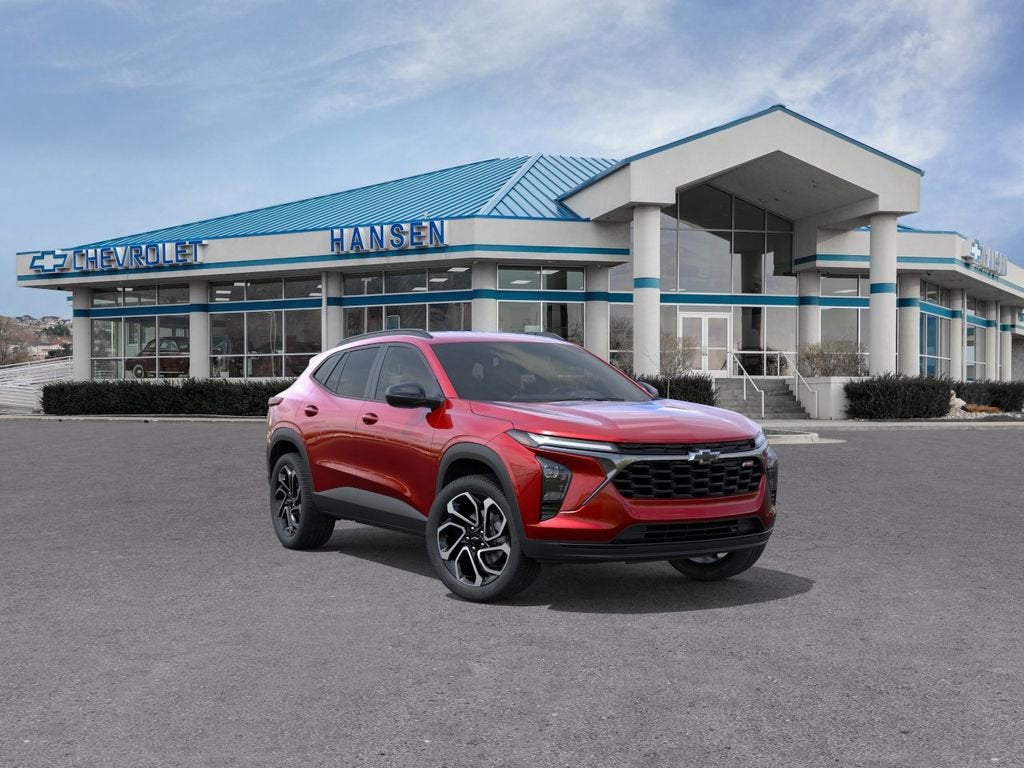 2026 Chevrolet Trax 2RS in Apex Red — front three-quarter view