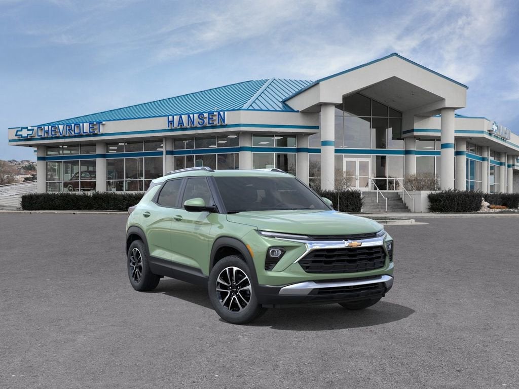 2026 Chevrolet Trailblazer LT in Cacti Green — front three-quarter view